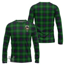 ScotsTee Shop Scottish MacDonald of The Isles Clan Crest Tartan Long Sleeve T Shirt