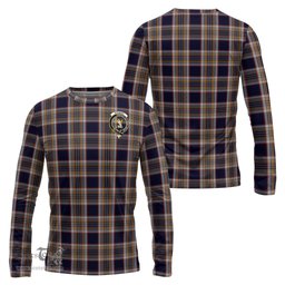 ScotsTee Shop Scottish Stewart Navy Clan Crest Tartan Long Sleeve T Shirt
