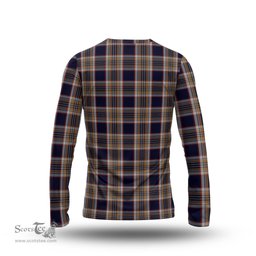ScotsTee Shop Scottish Stewart Navy Clan Crest Tartan Long Sleeve T Shirt