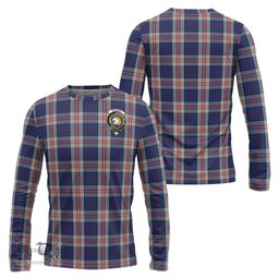 ScotsTee Shop Scottish Stewart of Appin Hunting Dress Clan Crest Tartan Long Sleeve T Shirt