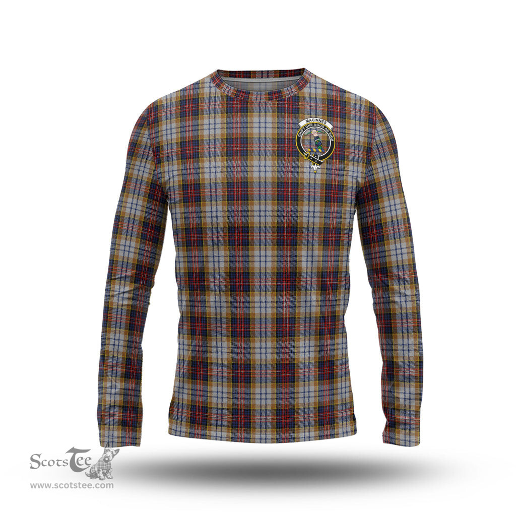 ScotsTee Shop Scottish MacInnes Ancient Hunting Clan Crest Tartan Long Sleeve T Shirt