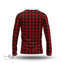 ScotsTee Shop Scottish MacLeod Black and Red Clan Tartan Long Sleeve T Shirt