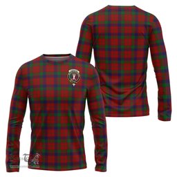 ScotsTee Shop Scottish Robertson Clan Crest Tartan Long Sleeve T Shirt