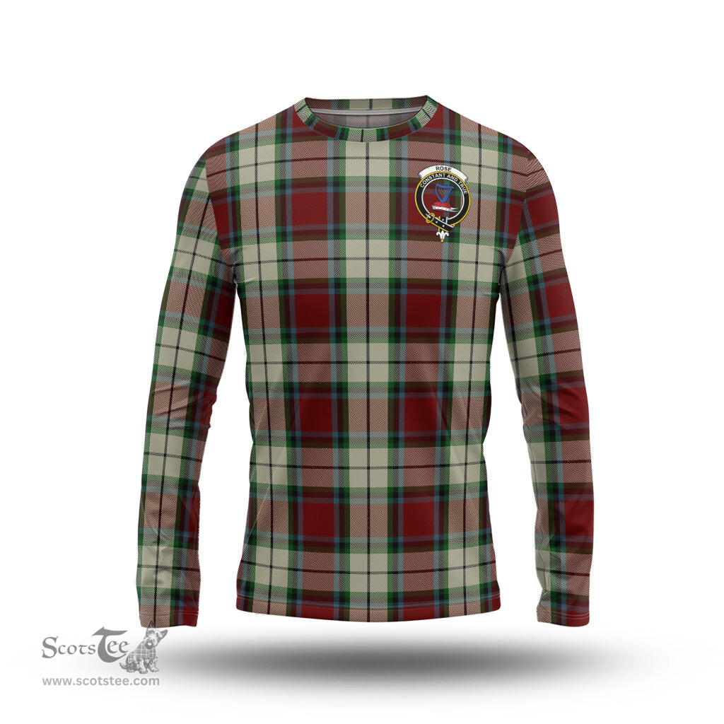 ScotsTee Shop Scottish Rose White Dress Clan Crest Tartan Long Sleeve T Shirt