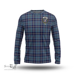 ScotsTee Shop Scottish MacRae of America Clan Crest Tartan Long Sleeve T Shirt