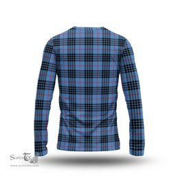 ScotsTee Shop Scottish MacKay Blue Clan Tartan Long Sleeve T Shirt