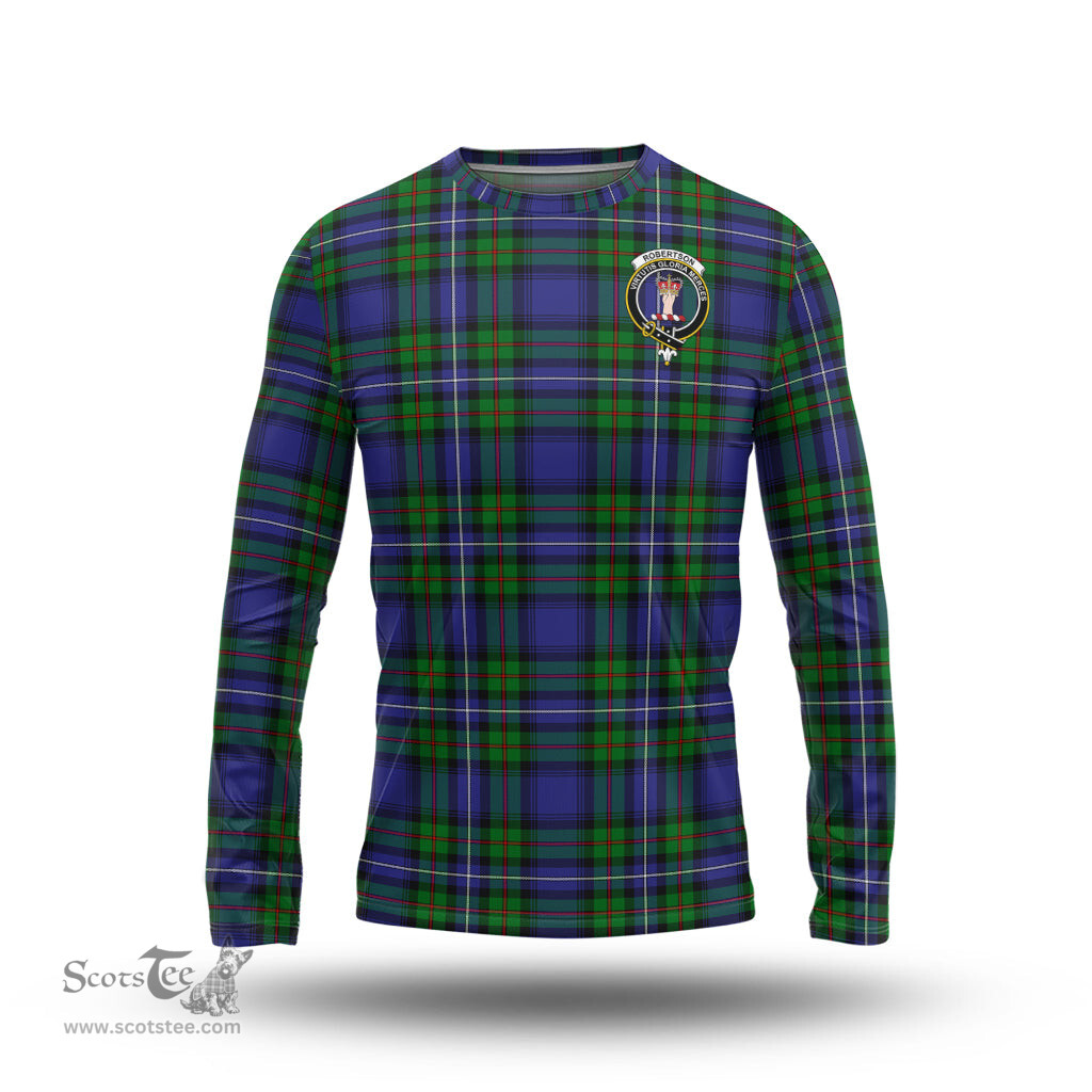 ScotsTee Shop Scottish Robertson Hunting Modern Clan Crest Tartan Long Sleeve T Shirt