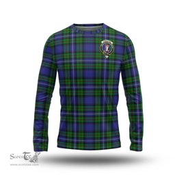 ScotsTee Shop Scottish Robertson Hunting Modern Clan Crest Tartan Long Sleeve T Shirt