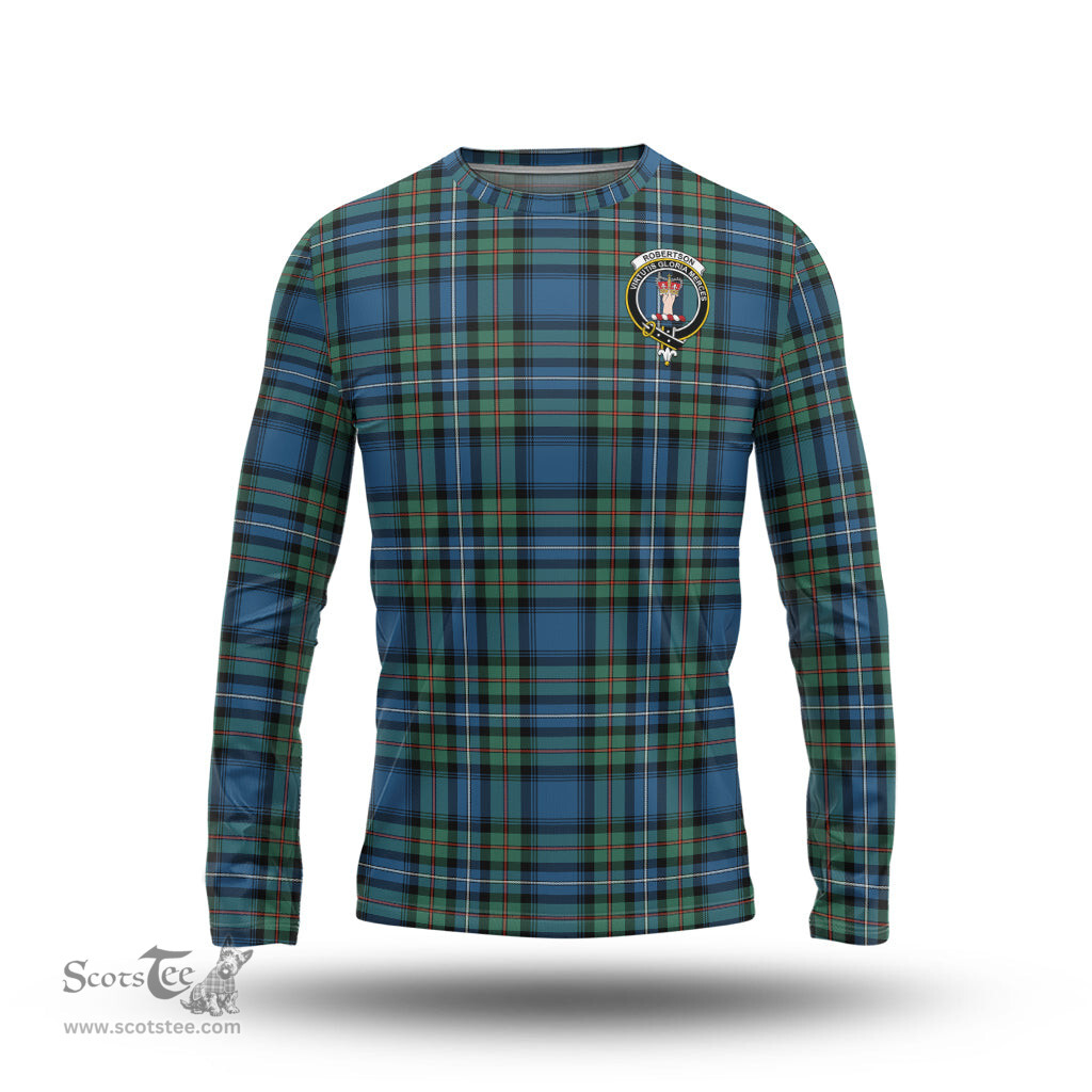 ScotsTee Shop Scottish Robertson Hunting Ancient Clan Crest Tartan Long Sleeve T Shirt