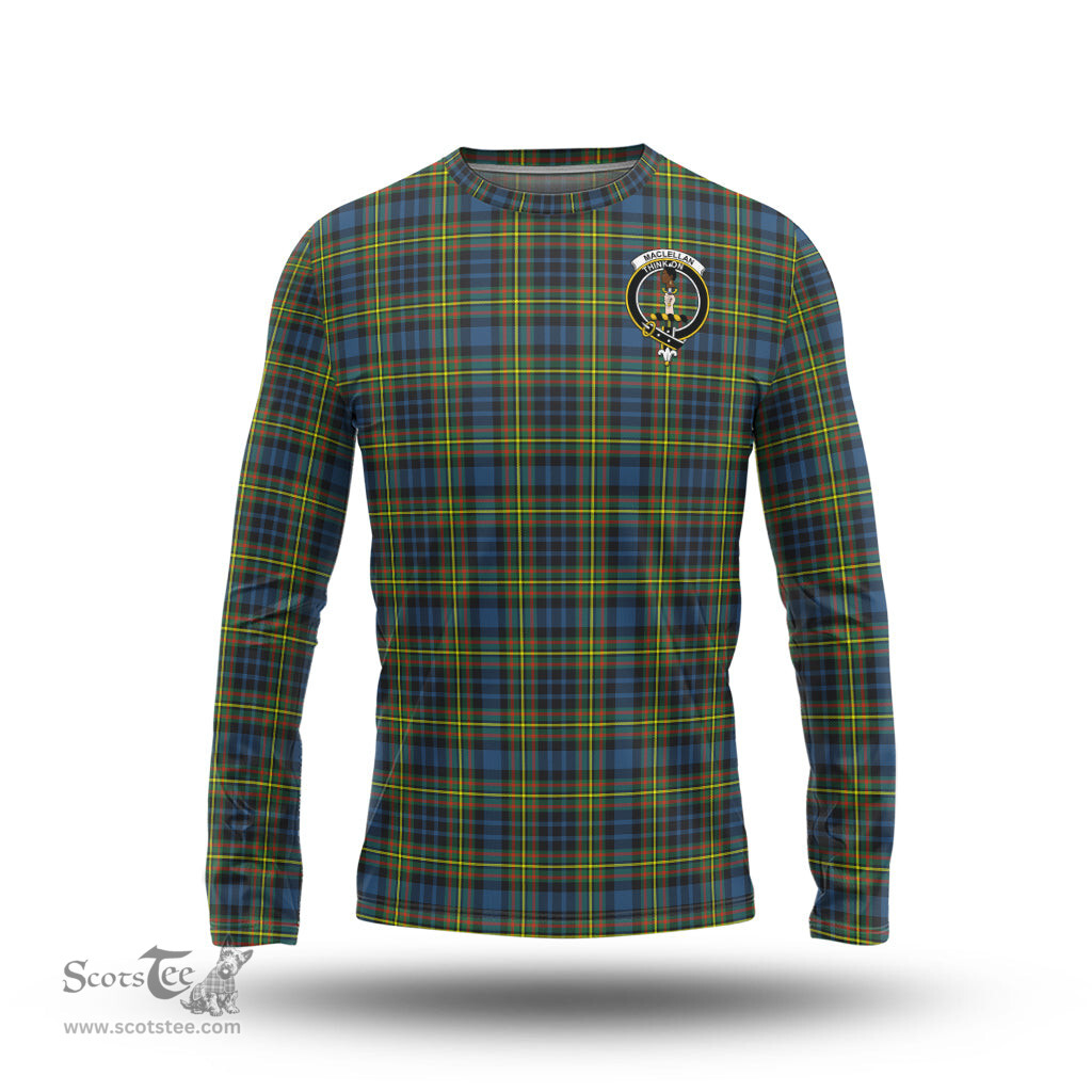 ScotsTee Shop Scottish MacLellan Ancient Clan Crest Tartan Long Sleeve T Shirt