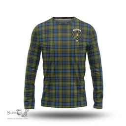 ScotsTee Shop Scottish MacLellan Ancient Clan Crest Tartan Long Sleeve T Shirt