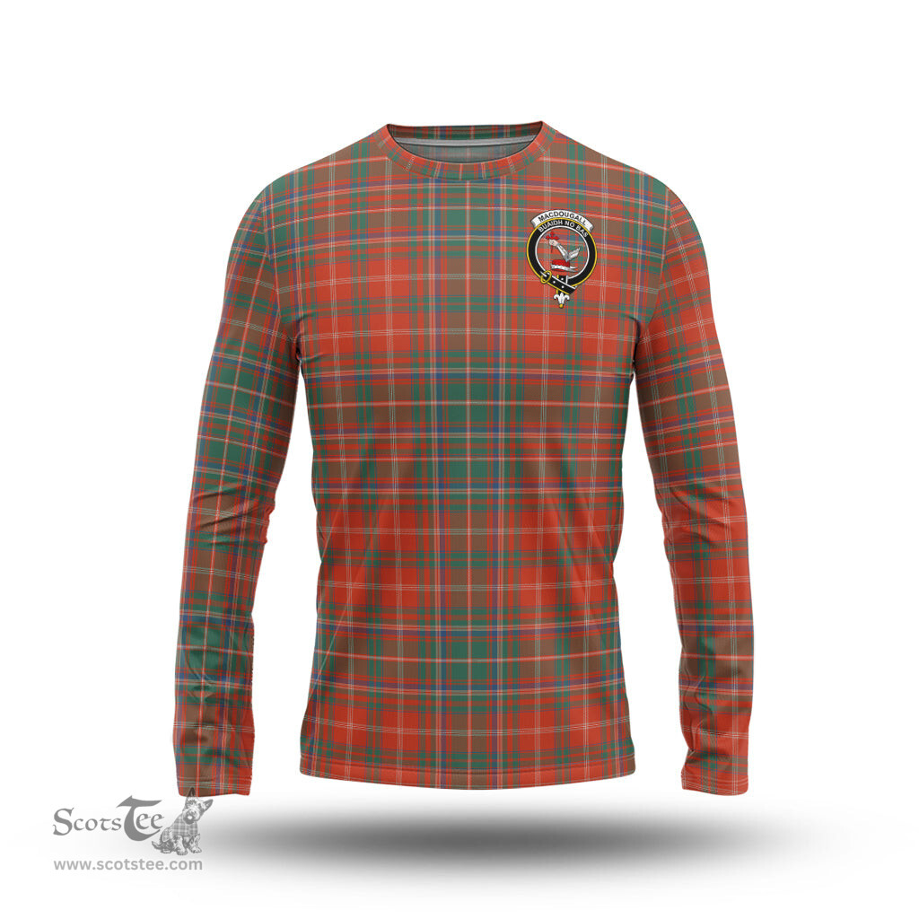 ScotsTee Shop Scottish MacDougall Ancient Clan Crest Tartan Long Sleeve T Shirt