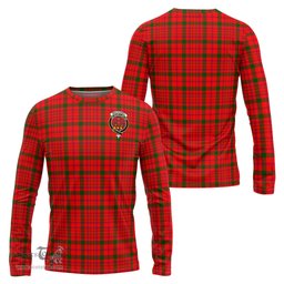ScotsTee Shop Scottish MacDonell of Keppoch Modern Clan Crest Tartan Long Sleeve T Shirt
