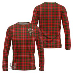 ScotsTee Shop Scottish MacKinnon Modern Clan Crest Tartan Long Sleeve T Shirt