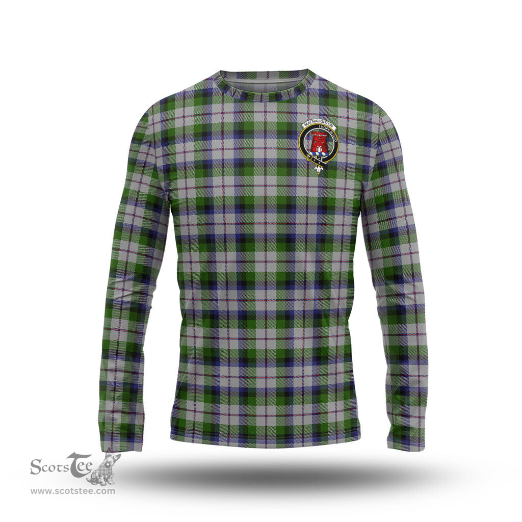 ScotsTee Shop Scottish MacNaughton Dress Clan Crest Tartan Long Sleeve T Shirt