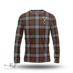 ScotsTee Shop Scottish MacRae Hunting Weathered Clan Crest Tartan Long Sleeve T Shirt