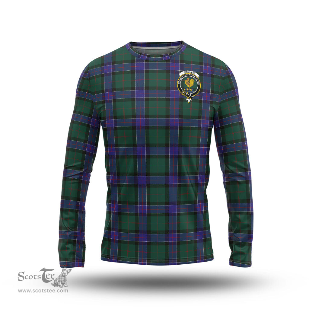ScotsTee Shop Scottish Sinclair Hunting Modern Clan Crest Tartan Long Sleeve T Shirt