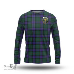 ScotsTee Shop Scottish Sinclair Hunting Modern Clan Crest Tartan Long Sleeve T Shirt