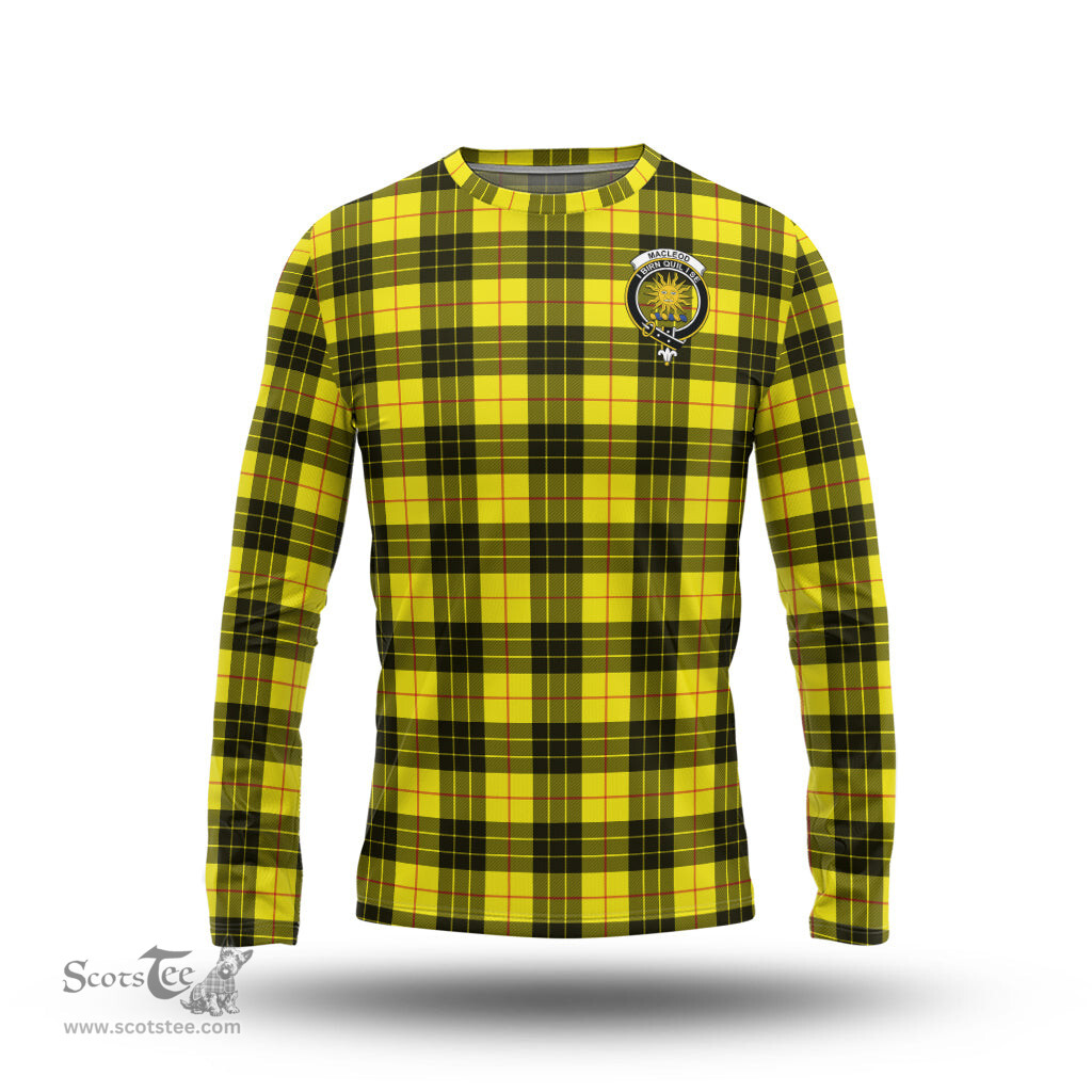 ScotsTee Shop Scottish MacLeod of Lewis Modern Clan Crest Tartan Long Sleeve T Shirt