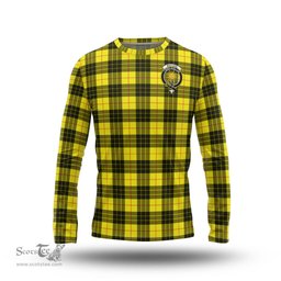 ScotsTee Shop Scottish MacLeod of Lewis Modern Clan Crest Tartan Long Sleeve T Shirt