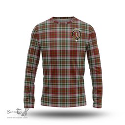 ScotsTee Shop Scottish MacAlister Dress Clan Crest Tartan Long Sleeve T Shirt