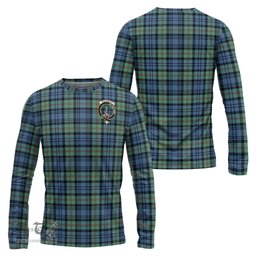 ScotsTee Shop Scottish MacKinlay Ancient Clan Crest Tartan Long Sleeve T Shirt
