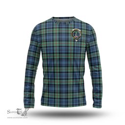 ScotsTee Shop Scottish MacKinlay Ancient Clan Crest Tartan Long Sleeve T Shirt