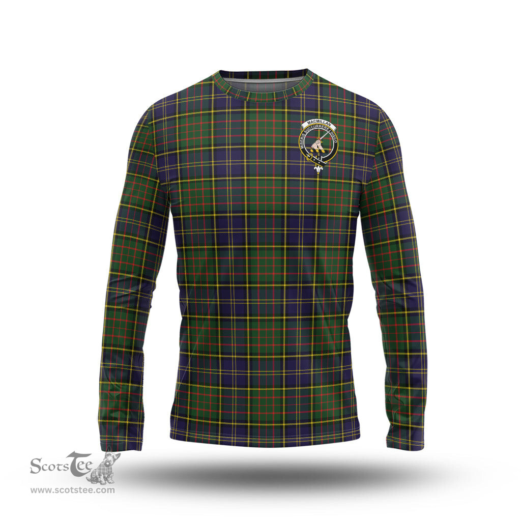 ScotsTee Shop Scottish MacMillan Hunting Modern Clan Crest Tartan Long Sleeve T Shirt