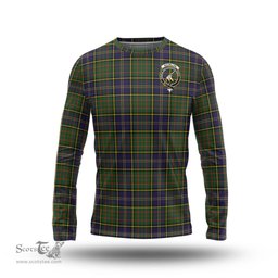 ScotsTee Shop Scottish MacMillan Hunting Modern Clan Crest Tartan Long Sleeve T Shirt