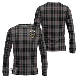 ScotsTee Shop Scottish Thompson Grey Clan Crest Tartan Long Sleeve T Shirt