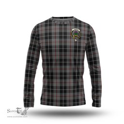 ScotsTee Shop Scottish Thompson Grey Clan Crest Tartan Long Sleeve T Shirt
