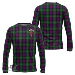 ScotsTee Shop Scottish Wilson Clan Crest Tartan Long Sleeve T Shirt