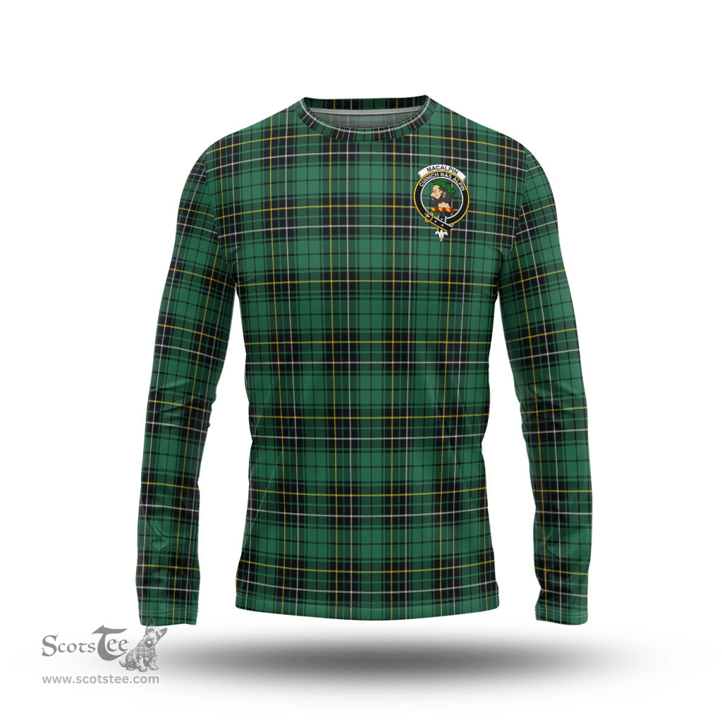 ScotsTee Shop Scottish MacAlpin Ancient Clan Crest Tartan Long Sleeve T Shirt