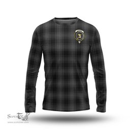 ScotsTee Shop Scottish Stewart Mourning Clan Crest Tartan Long Sleeve T Shirt