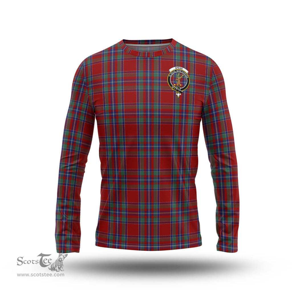 ScotsTee Shop Scottish Spens Clan Crest Tartan Long Sleeve T Shirt