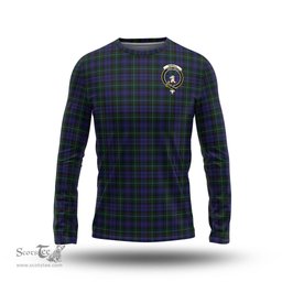 ScotsTee Shop Scottish Sempill Clan Crest Tartan Long Sleeve T Shirt