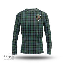 ScotsTee Shop Scottish Melville Clan Crest Tartan Long Sleeve T Shirt