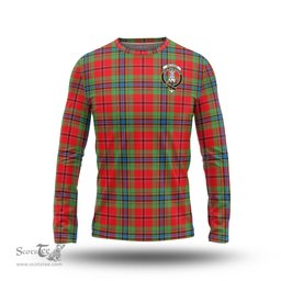 ScotsTee Shop Scottish MacLean of Duart Modern Clan Crest Tartan Long Sleeve T Shirt