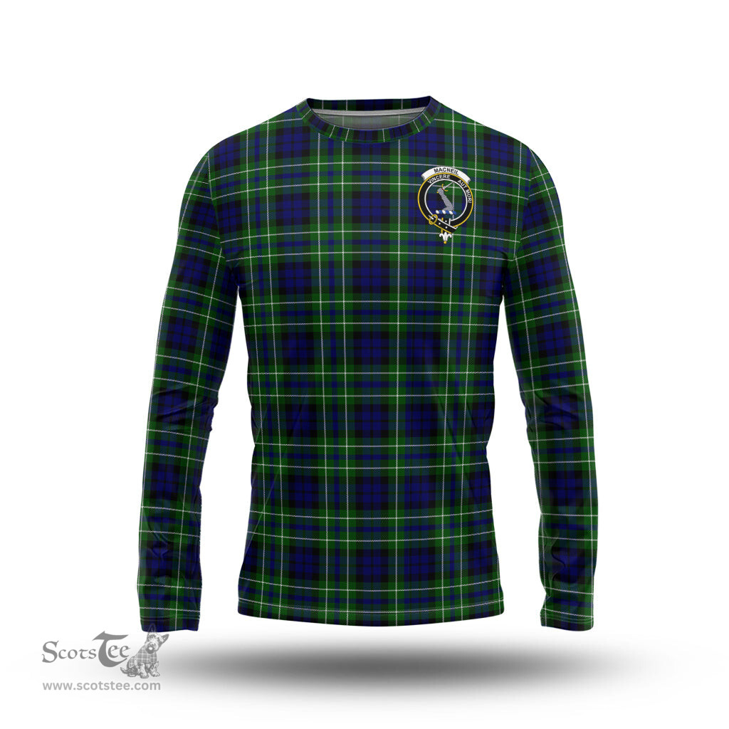 ScotsTee Shop Scottish MacNeil of Colonsay Modern Clan Crest Tartan Long Sleeve T Shirt