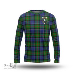 ScotsTee Shop Scottish Paterson Clan Crest Tartan Long Sleeve T Shirt