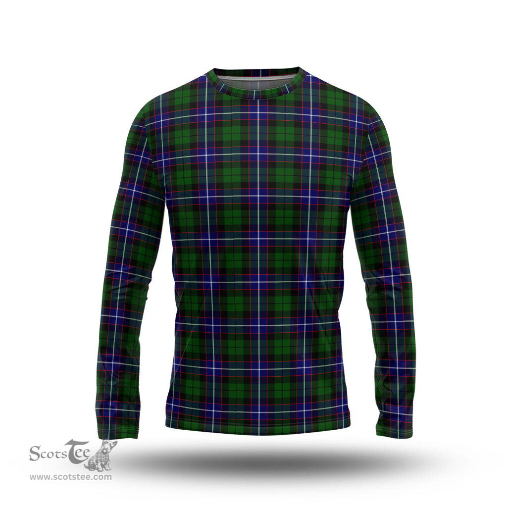 ScotsTee Shop Scottish Russell Modern Clan Tartan Long Sleeve T Shirt