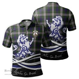 ScotsTee Shop Scottish Blair Dress Clan Crest Tartan Polo Shirt Alba Gu Brath Regal Lion Emblem