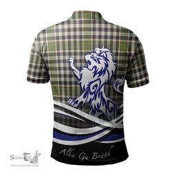 ScotsTee Shop Scottish Burns Check Clan Crest Tartan Polo Shirt Alba Gu Brath Regal Lion Emblem