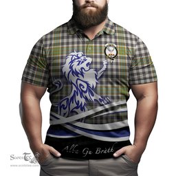 ScotsTee Shop Scottish Burns Check Clan Crest Tartan Polo Shirt Alba Gu Brath Regal Lion Emblem