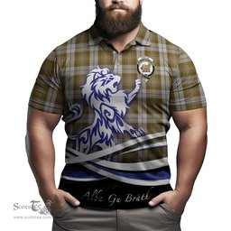 ScotsTee Shop Scottish Baillie Dress Clan Crest Tartan Polo Shirt Alba Gu Brath Regal Lion Emblem
