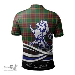 ScotsTee Shop Scottish Baxter Clan Crest Tartan Polo Shirt Alba Gu Brath Regal Lion Emblem