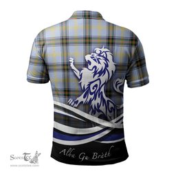 ScotsTee Shop Scottish Bell Clan Crest Tartan Polo Shirt Alba Gu Brath Regal Lion Emblem