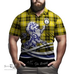 ScotsTee Shop Scottish Barclay Dress Modern Clan Crest Tartan Polo Shirt Alba Gu Brath Regal Lion Emblem