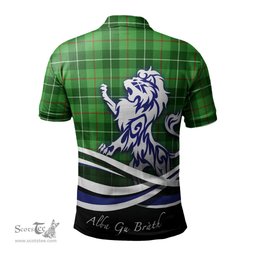 ScotsTee Shop Scottish Boyle Clan Crest Tartan Polo Shirt Alba Gu Brath Regal Lion Emblem