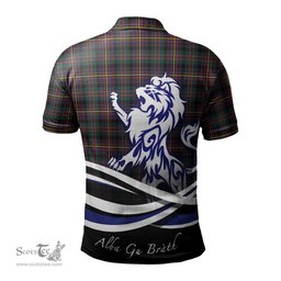 ScotsTee Shop Scottish Cameron Highlanders of Ottawa Clan Crest Tartan Polo Shirt Alba Gu Brath Regal Lion Emblem